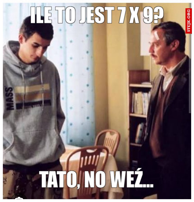 Ile to jest 7 x 9?