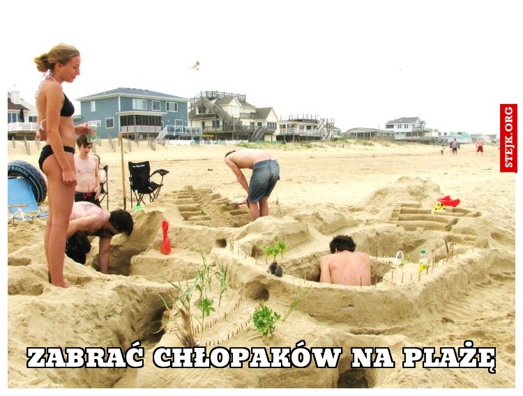 Zabrać chłopaków na plażę