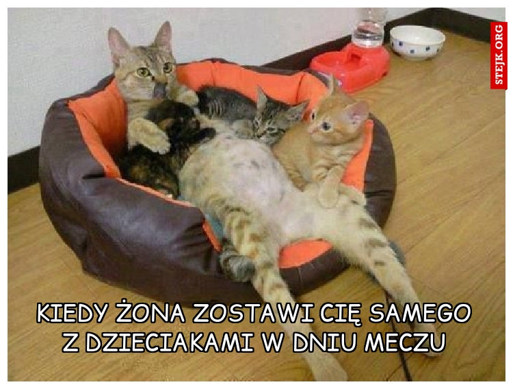   kiedy żona zostawi Cię samego   z dzieciakami w dniu meczu