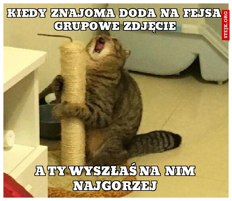 Kiedy znajoma doda na fejsa grupowe zdjęcie