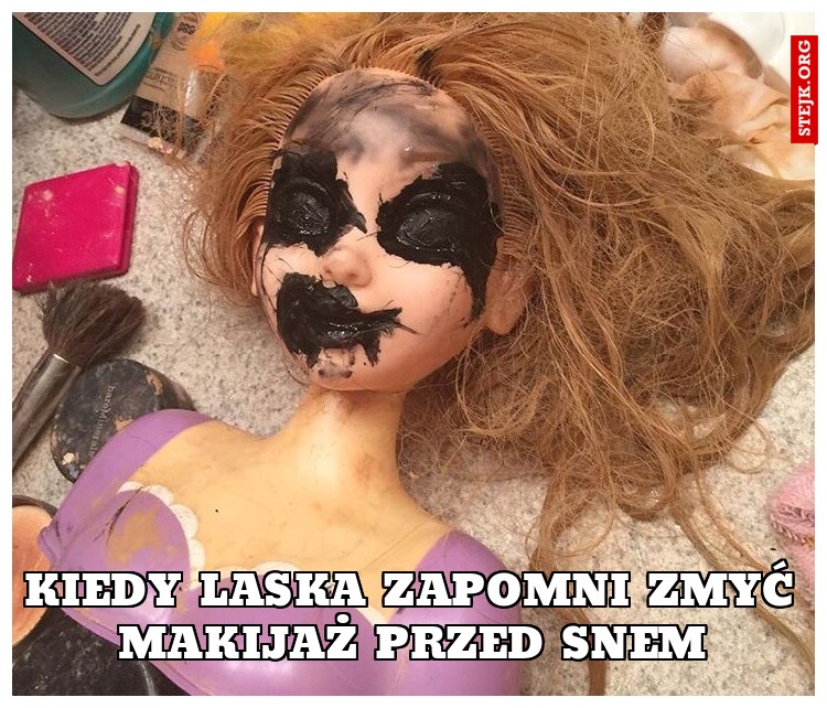 Kiedy laska zapomni zmyć makijaż przed snem