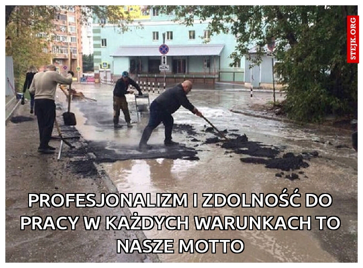 Profesjonalizm i zdolność do pracy w każdych warunkach to nasze motto
