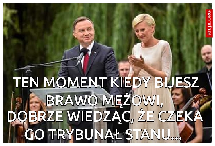 Ten moment kiedy bijesz brawo mężowi, 