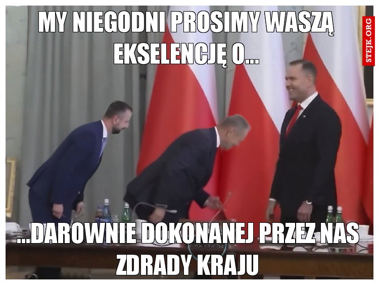 My niegodni prosimy waszą Ekselencję o...