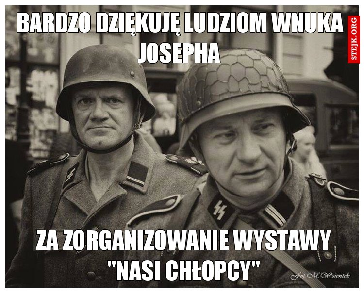 Bardzo dziękuję ludziom wnuka Josepha