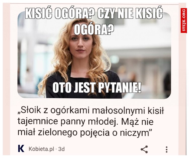 Kisić ogóra? Czy nie kisić ogóra?